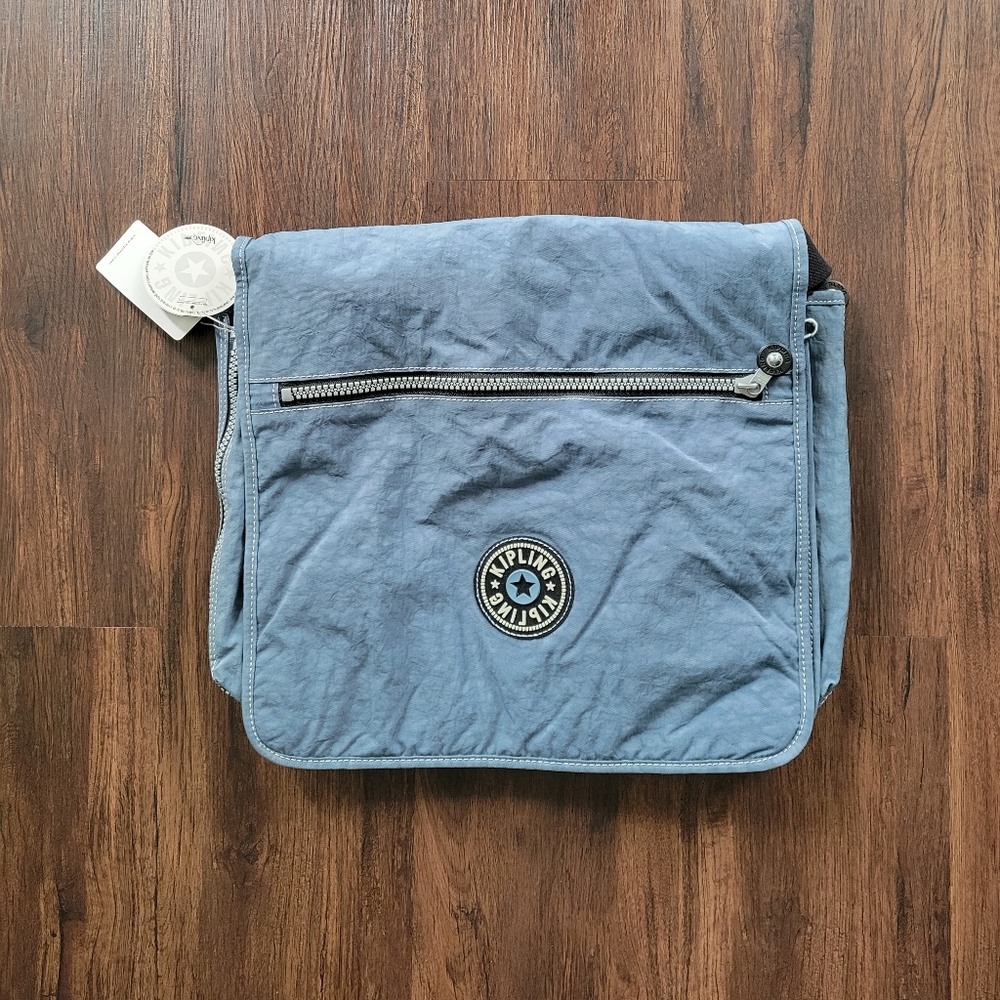 Kipling Crossbody Bag Medium Blue Madhouse Expandable Messenger Bag TM2133